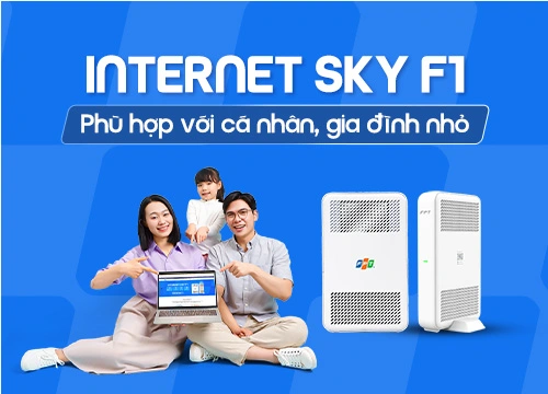 Đăng ký gói Internet FPT Sky F1 tốc độ 1Gbps tặng kèm 1 Wifi Mesh